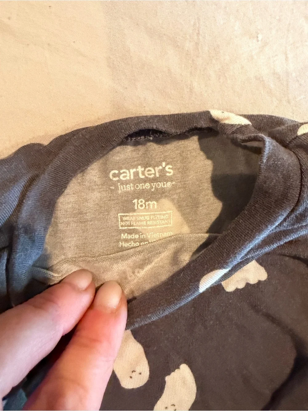 Carter's Charcoal Gray Ghost Print Pajama Set